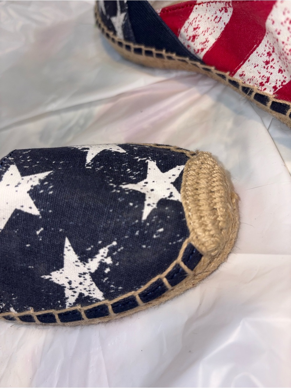 Sperry Cape Stars and Stripes espadrilles in a distressed American flag pattern. - Picture 5 of 8